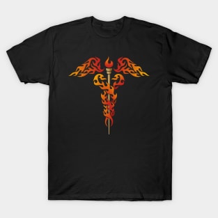 Flames Caduceus T-Shirt